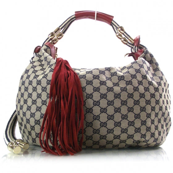 Gucci Monogram Acapulco Medium Hobo Navy 1 of 10