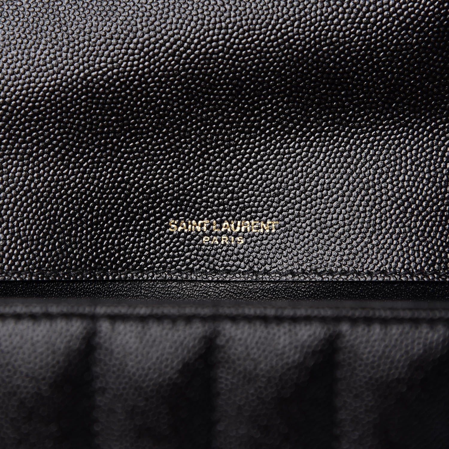 Saint Laurent Grain De Poudre Matelasse Monogram Medium Vicky Chain Bag Black 5 of 9