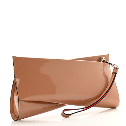 Christian Louboutin Patent Loubi Twist Zip Clutch Bag Nude 3 of 8