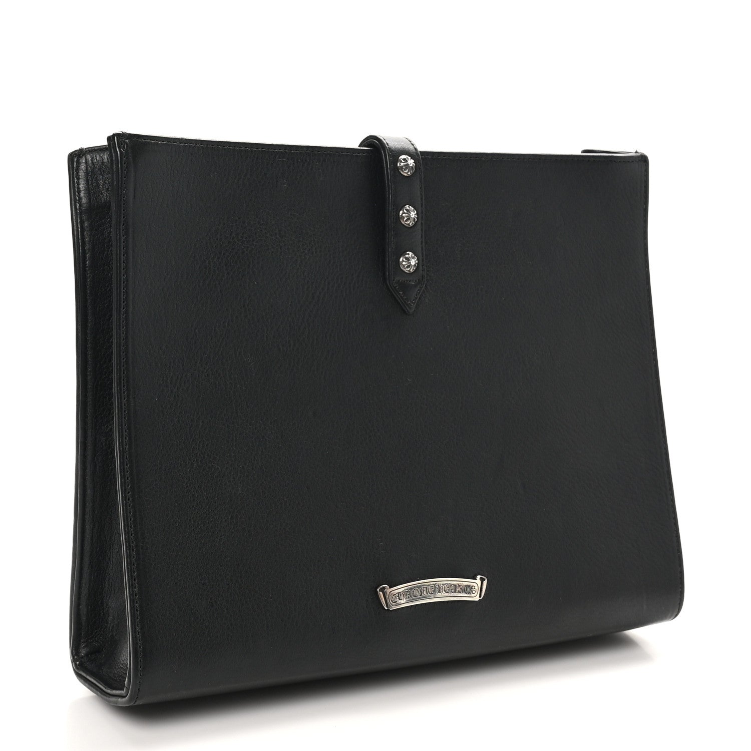 Chrome Hearts Grained Calfskin Cross Clutch Black 2 of 8