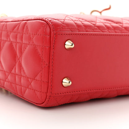 Christian Dior CHRISTIAN DIOR Lambskin Cannage Small Lucky Badges My Lady Dior Red 8 of 9