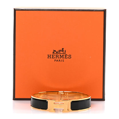 Hermes Enamel Narrow Clic Clac H Bracelet PM Black 5 of 5