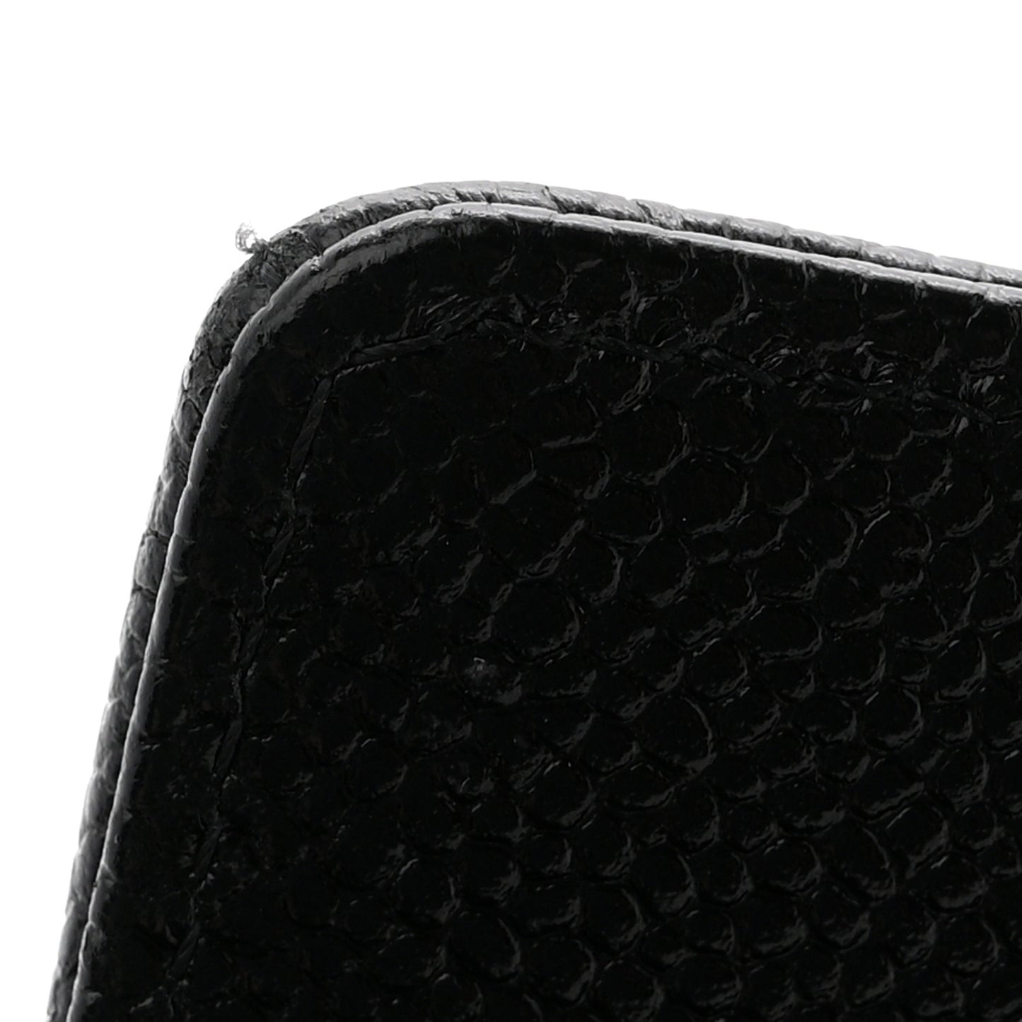 Caviar Quilted Chain CC Flap Card Holder Black