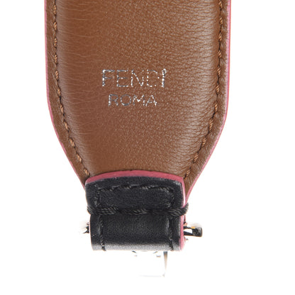 Fendi Vitello Dolce Plexiglass Bi-Color Studded Strap You Black Brownie Multicolor 3 of 4