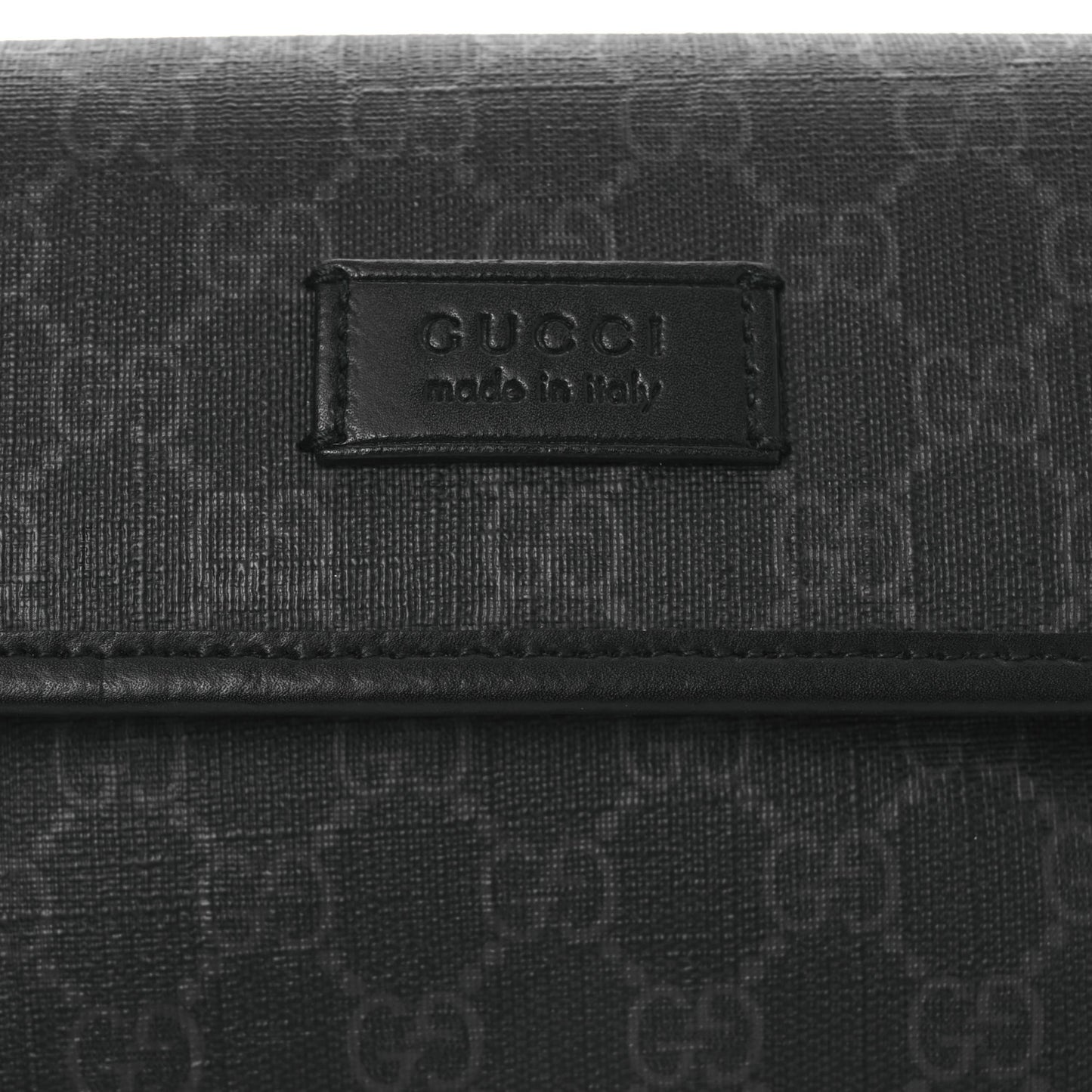 GG Supreme Monogram Web Slim Belt Bag Black Grey