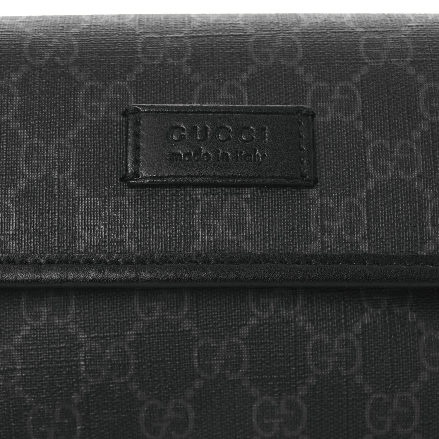 Gucci GG Supreme Monogram Web Slim Belt Bag Black Grey 8 of 12