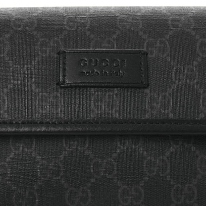 Gucci GG Supreme Monogram Web Slim Belt Bag Black Grey 8 of 12