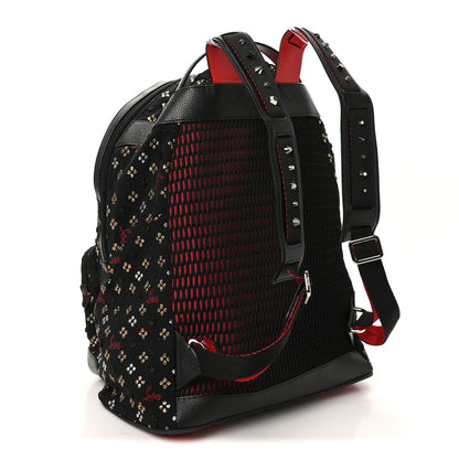 Christian Louboutin Jacquard Canvas Backloubi Backpack Black 3 of 9