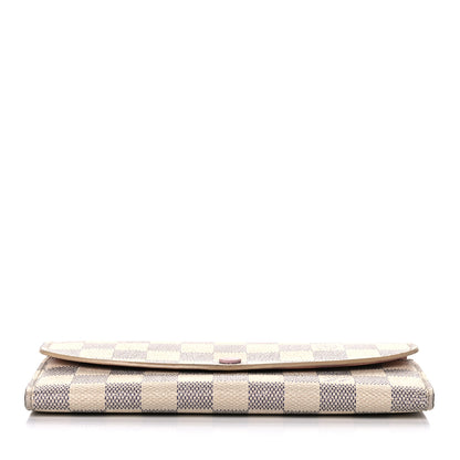 Louis Vuitton Damier Azur Emilie Wallet Rose Ballerine 13 of 20