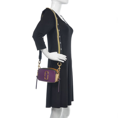 Marc Jacobs Saffino Small Snapshot Camera Bag Purple Gold 2 of 10