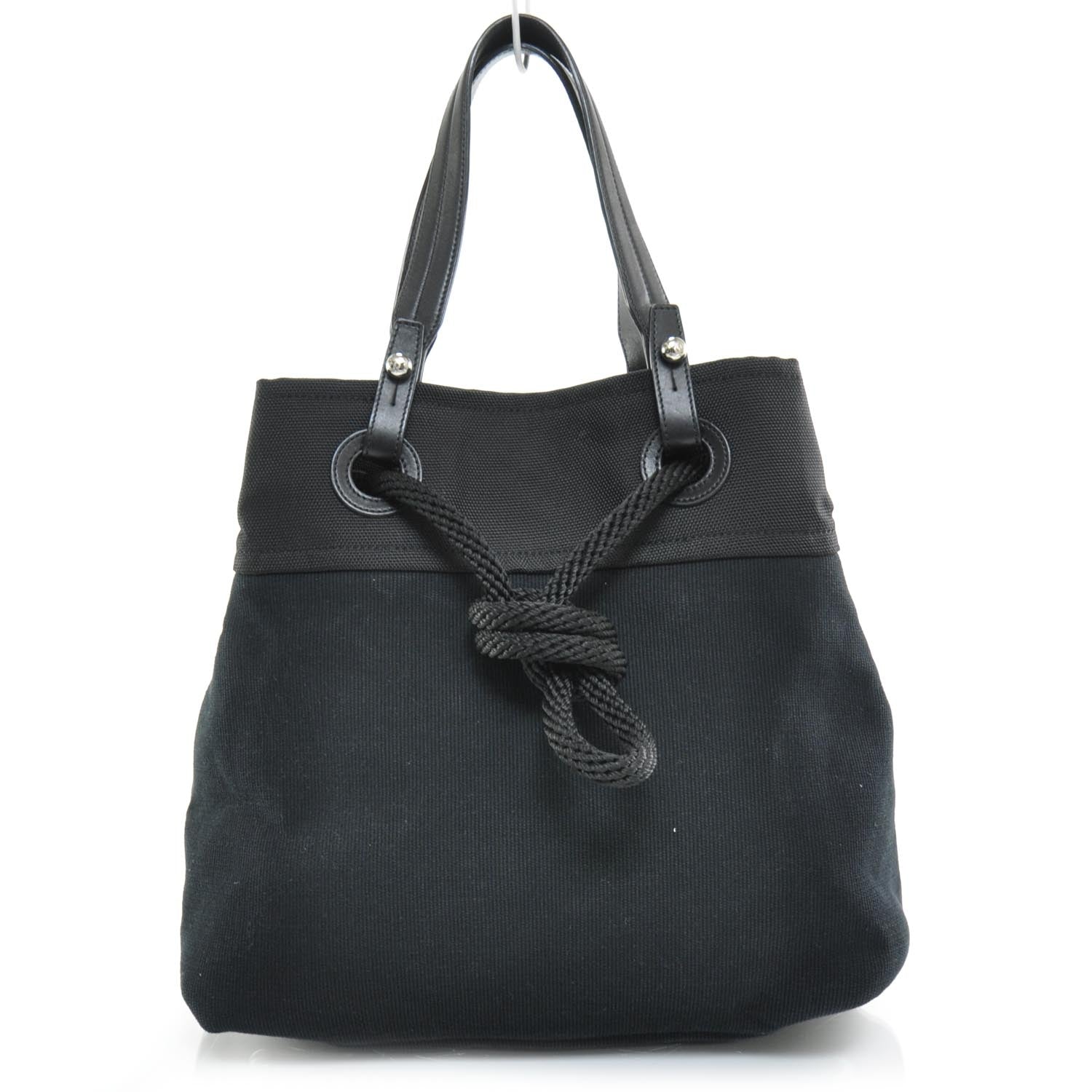 Chanel Canvas Drawstring CC Hobo Black 4 of 9