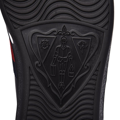 Gucci Calfskin Web Bee Embroidered Mens Ace Sneakers 12.5 Black 7 of 11