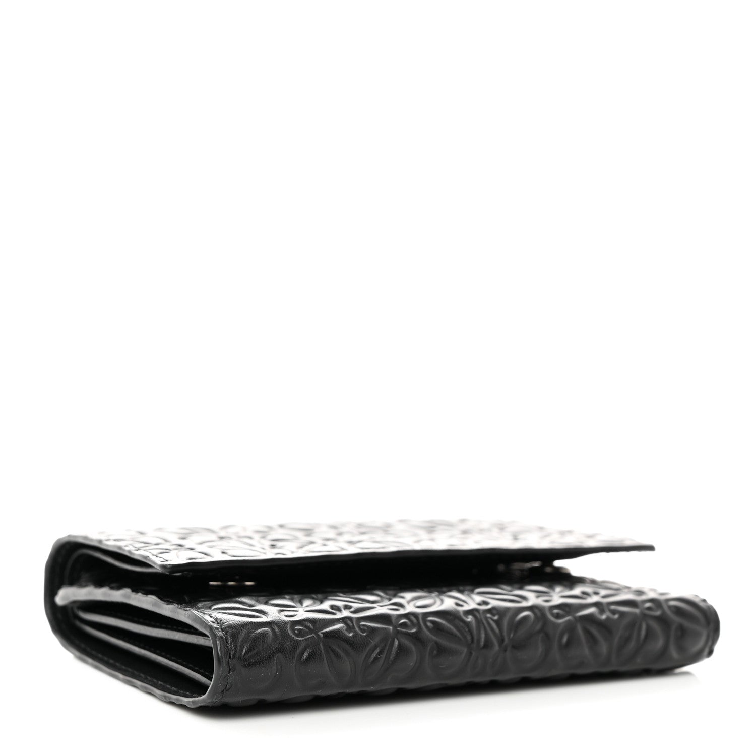 Loewe Calfskin Embossed Trifold Wallet Black 4 of 8
