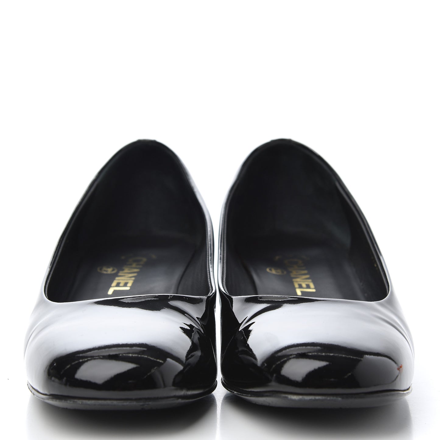 Patent Low Heel Ballerina Pumps 39.5 Black