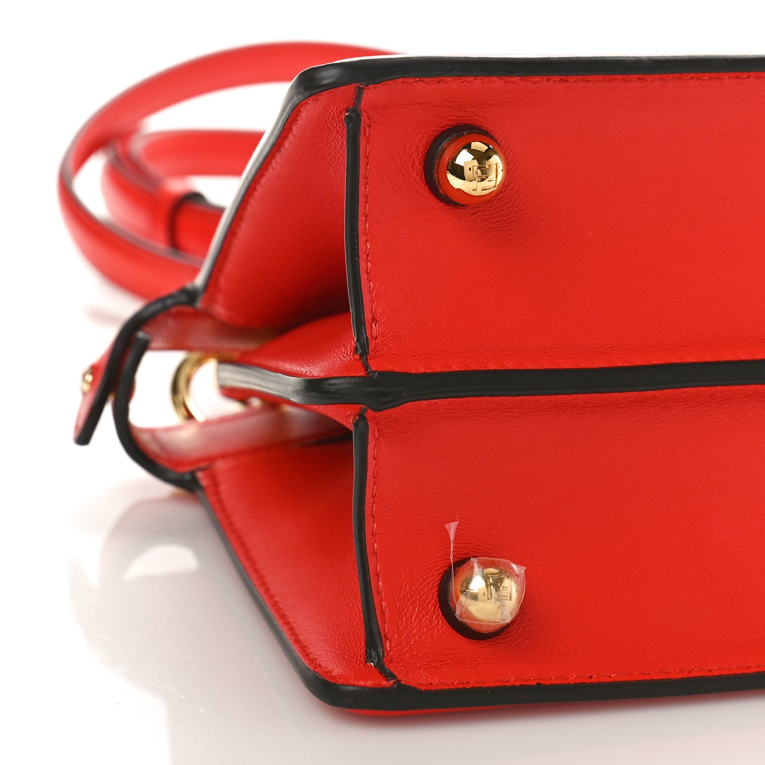 Fendi Shiny Nappa Petite Peekaboo I SEE U Satchel Papavero 7 of 11