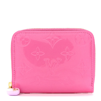 Louis Vuitton Vernis Enamel Heart Zippy Coin Purse Neon Pink 1 of 7
