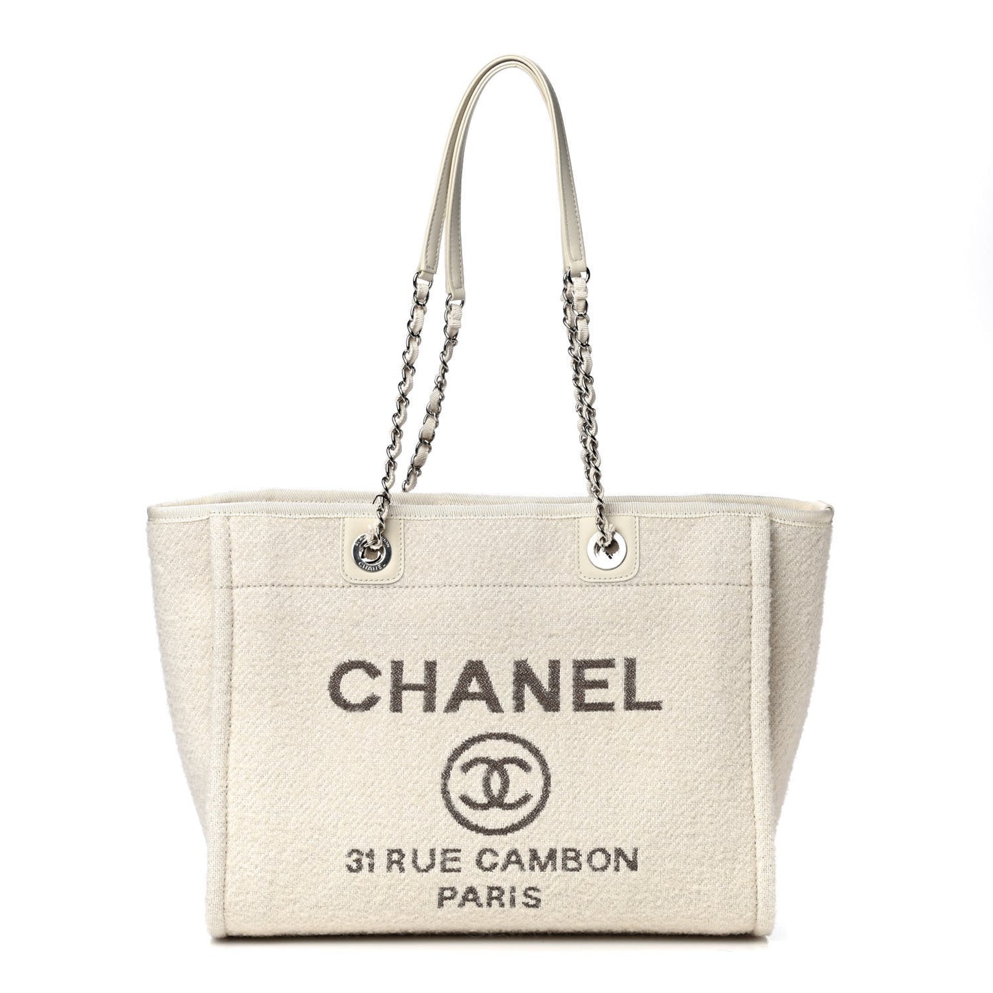 Mixed Fibers Small Deauville Tote Ecru