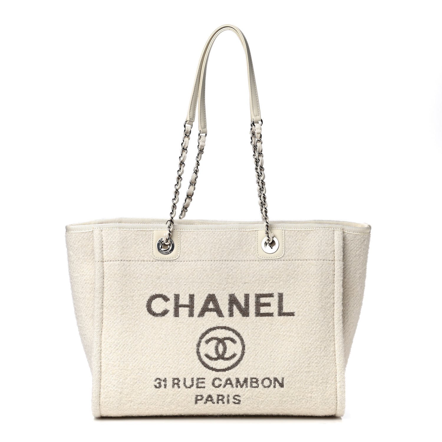 Chanel Mixed Fibers Small Deauville Tote Ecru 1 of 11