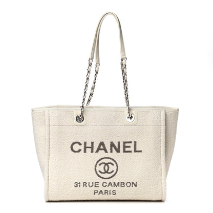 Chanel Mixed Fibers Small Deauville Tote Ecru 1 of 11