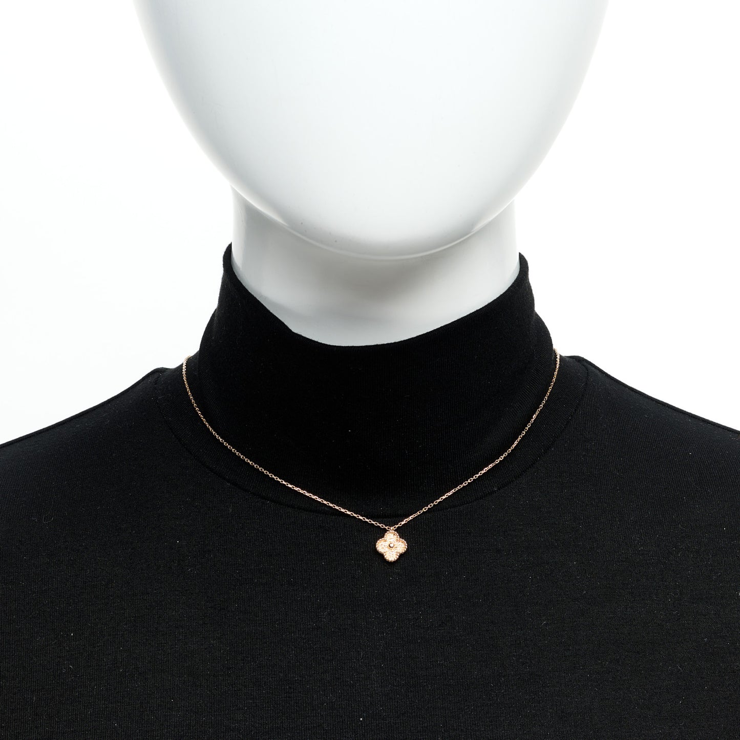 18K Rose Gold Sweet Alhambra Pendant Necklace