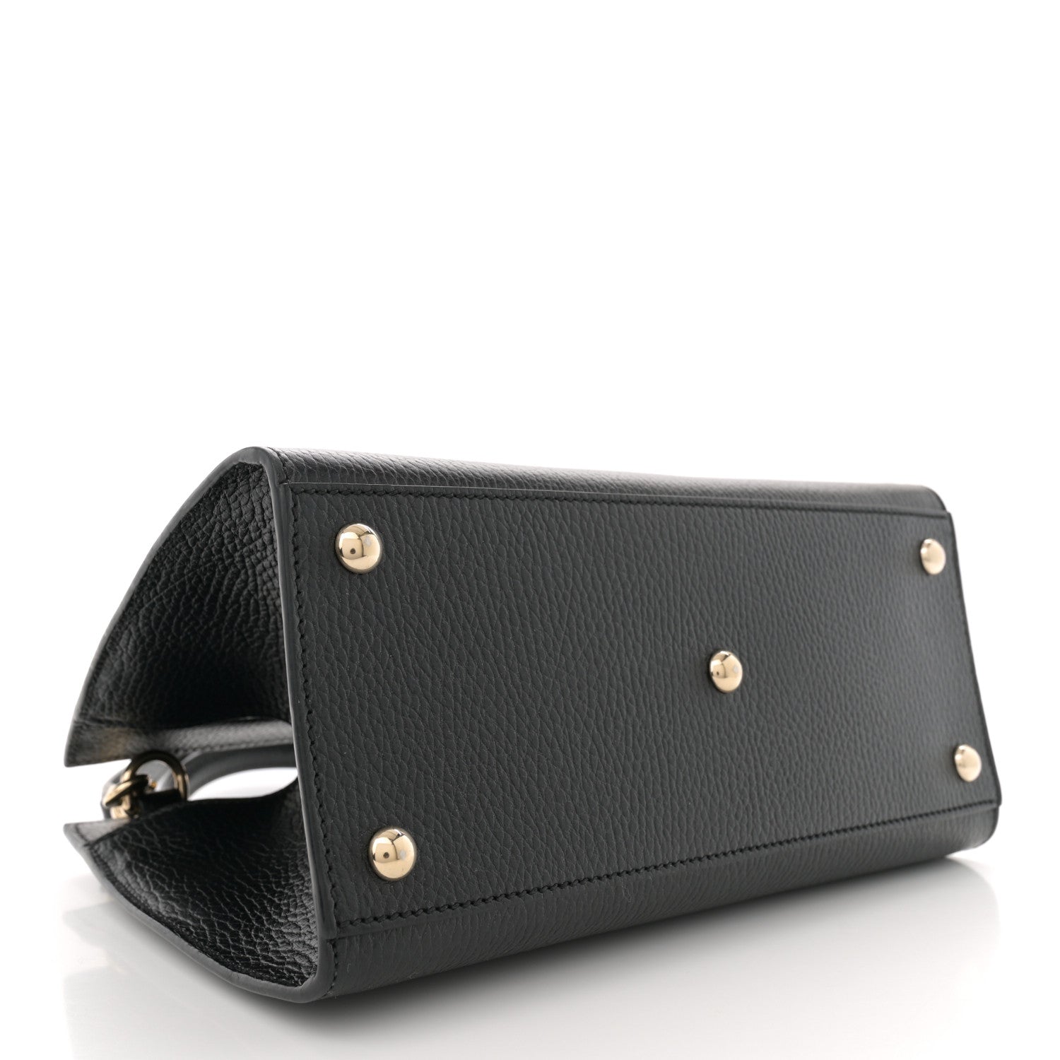 Gucci Pebbled Calfskin Medium Soho Top Handle Satchel Black 4 of 12