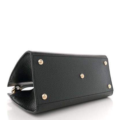 Gucci Pebbled Calfskin Medium Soho Top Handle Satchel Black 4 of 12