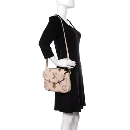 Louis Vuitton Empreinte Monogram Giant Pochette Metis Creme Bois De Rose 2 of 11