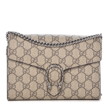 Gucci GG Supreme Monogram Mini Dionysus Chain Wallet Beige Taupe 1 of 9