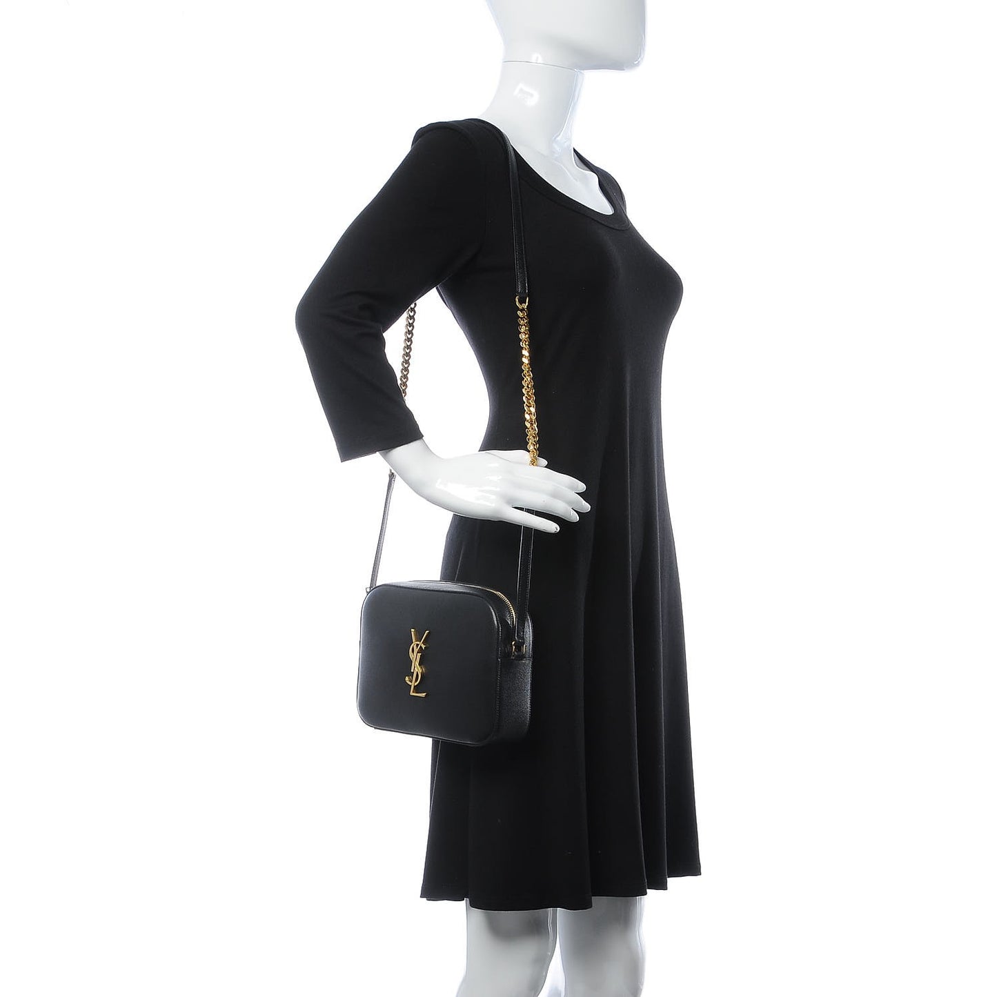 Grain De Poudre Medium Classic Monogram Camera Bag Black