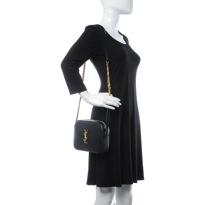 Saint Laurent Grain De Poudre Medium Classic Monogram Camera Bag Black 2 of 7