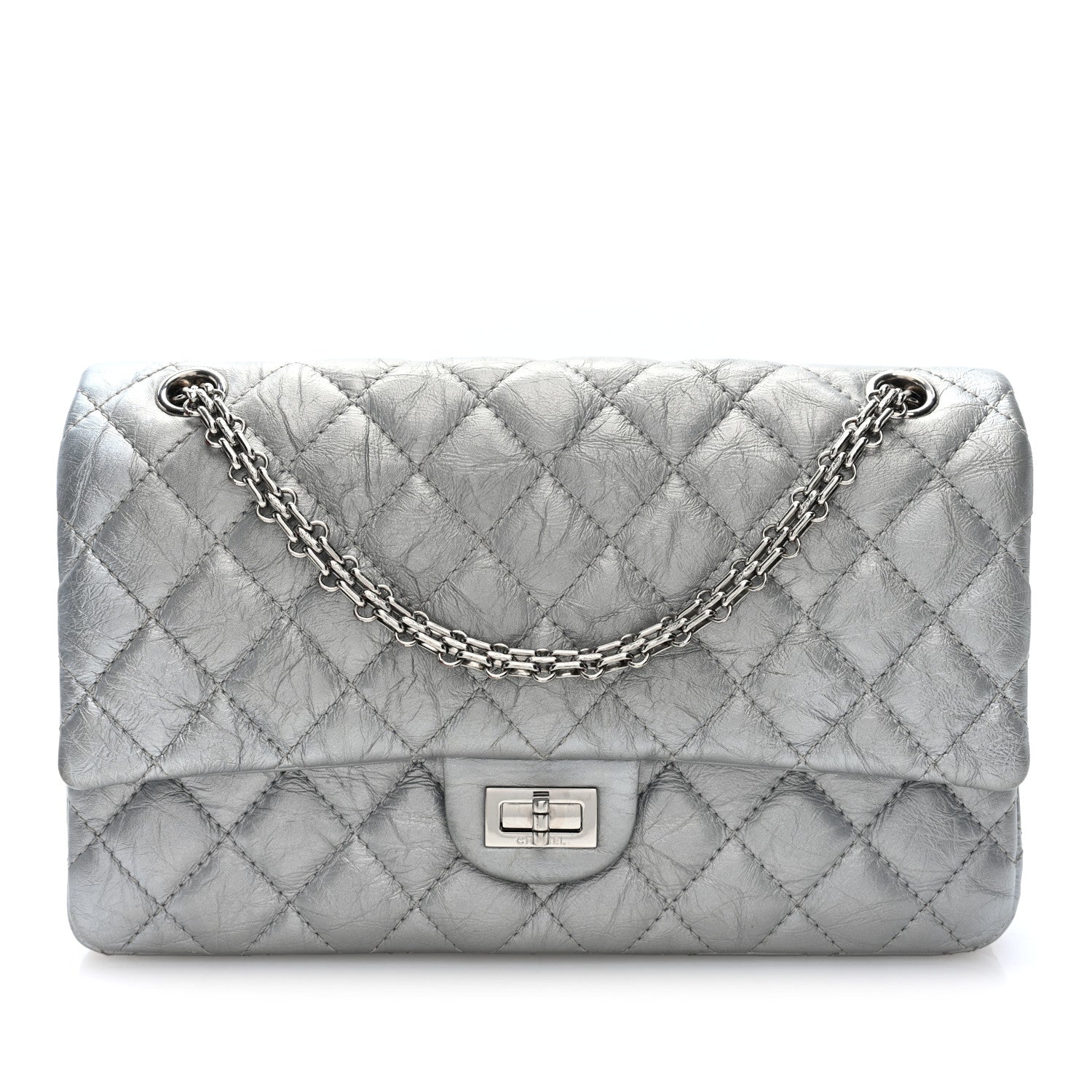 Chanel Metallic Lambskin Quilted 2.55 Reissue 226 Flap Silver 1 of 10