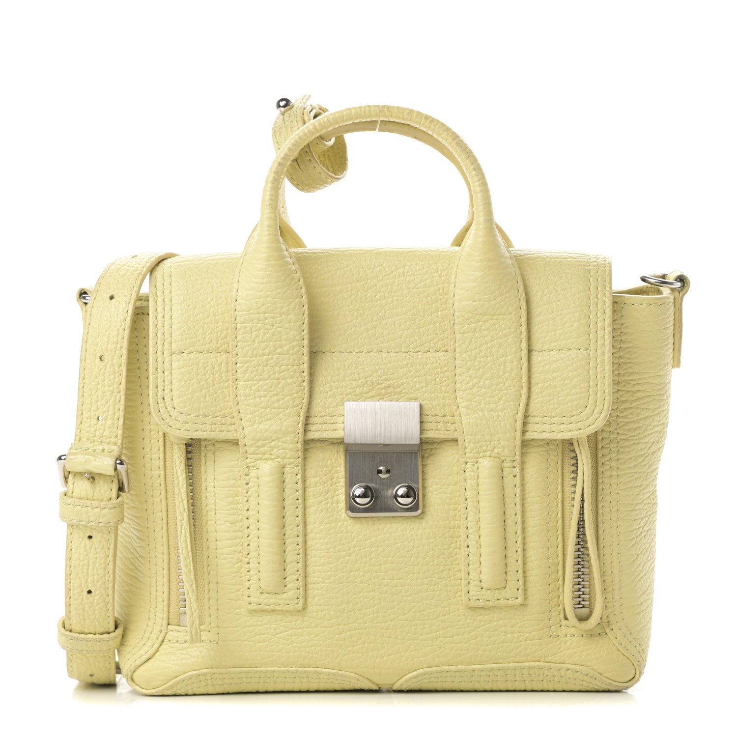 3.1 Phillip Lim Textured Calfskin Mini Pashli Satchel Citron 1 of 19