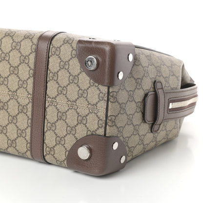 Gucci GG Supreme Monogram Textured Dollar Calfskin Medium Detail Tote Beige Ebony New Acero 9 of 9