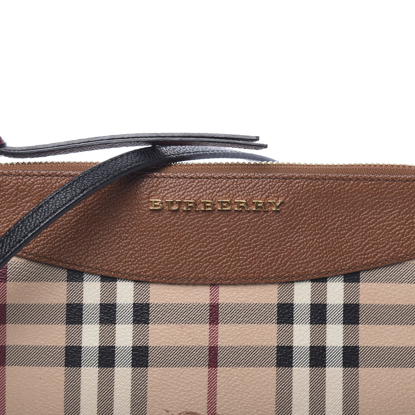 Haymarket Check Peyton Crossbody Clutch Bag Toffee