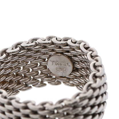 Tiffany Sterling Silver Somerset Mesh Ring 55 7.25 4 of 4