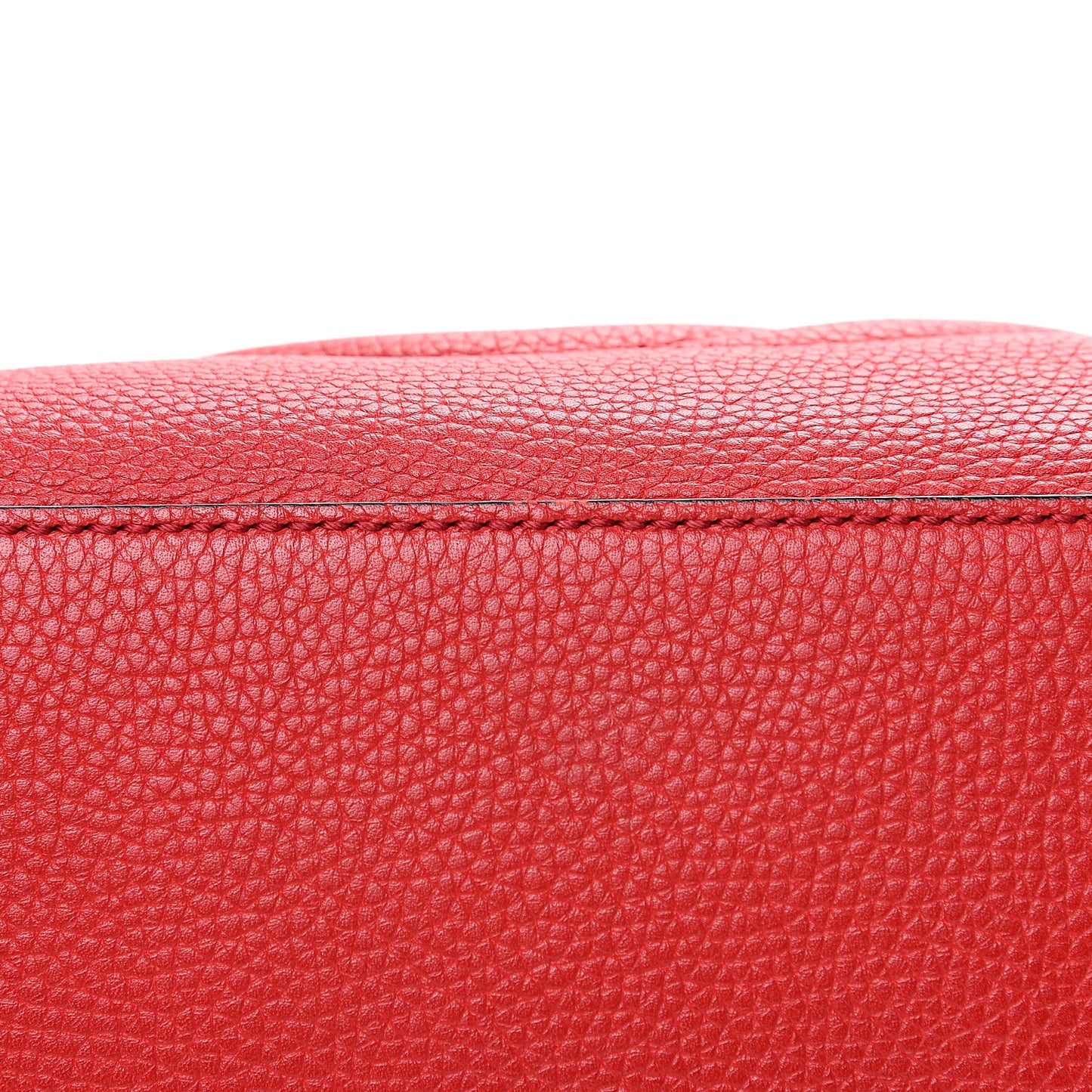 Pebbled Calfskin Large Soho Hobo Tabasco Red