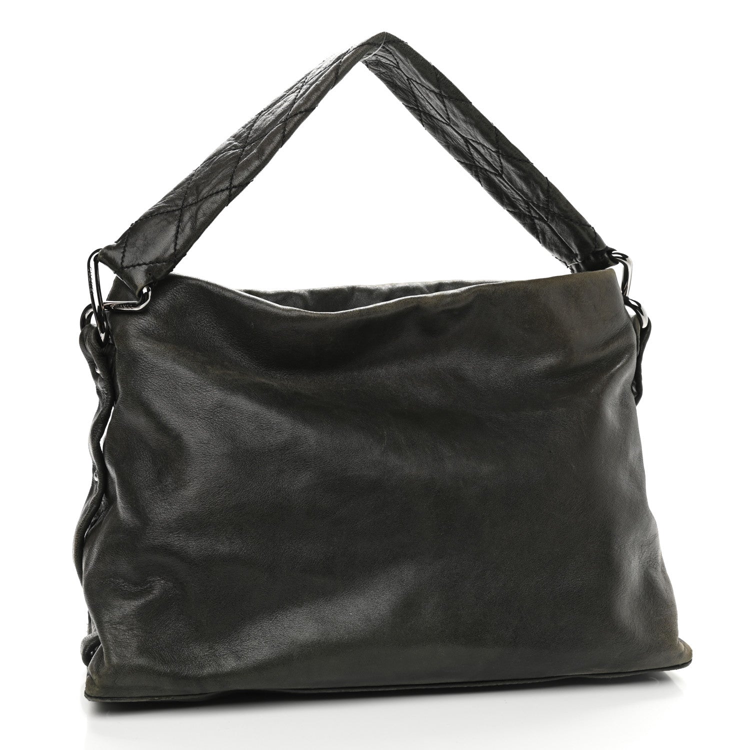 Chanel Lambskin Quilted Mademoiselle Hobo Black 3 of 14