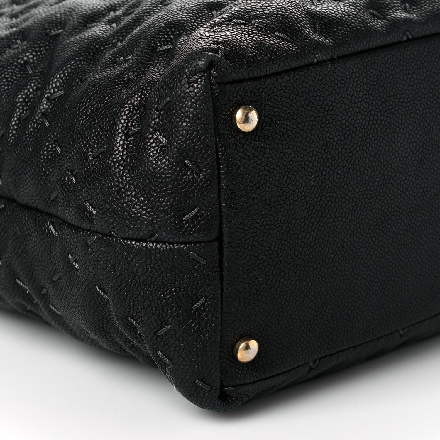Chanel Caviar Stitched Tote Black 10 of 13