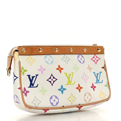 Louis Vuitton Monogram Multicolor Pochette Accessories White 3 of 11