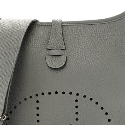 Hermes Taurillon Clemence Evelyne III PM Gris Mouette 8 of 11