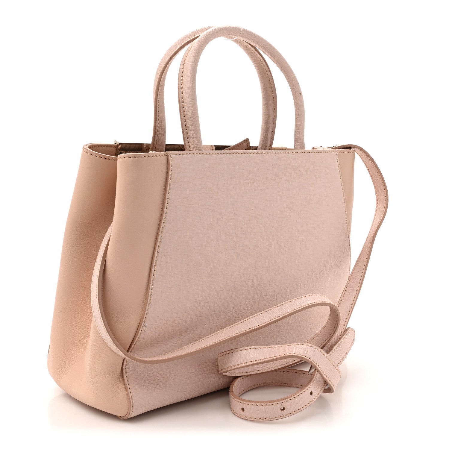 Fendi Vitello Elite Monster Petite 2Jours Tote Rosa Plaster 2 of 21