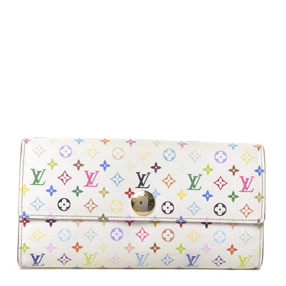 Louis Vuitton Monogram Multicolor Sarah Wallet White Litchi 1 of 15
