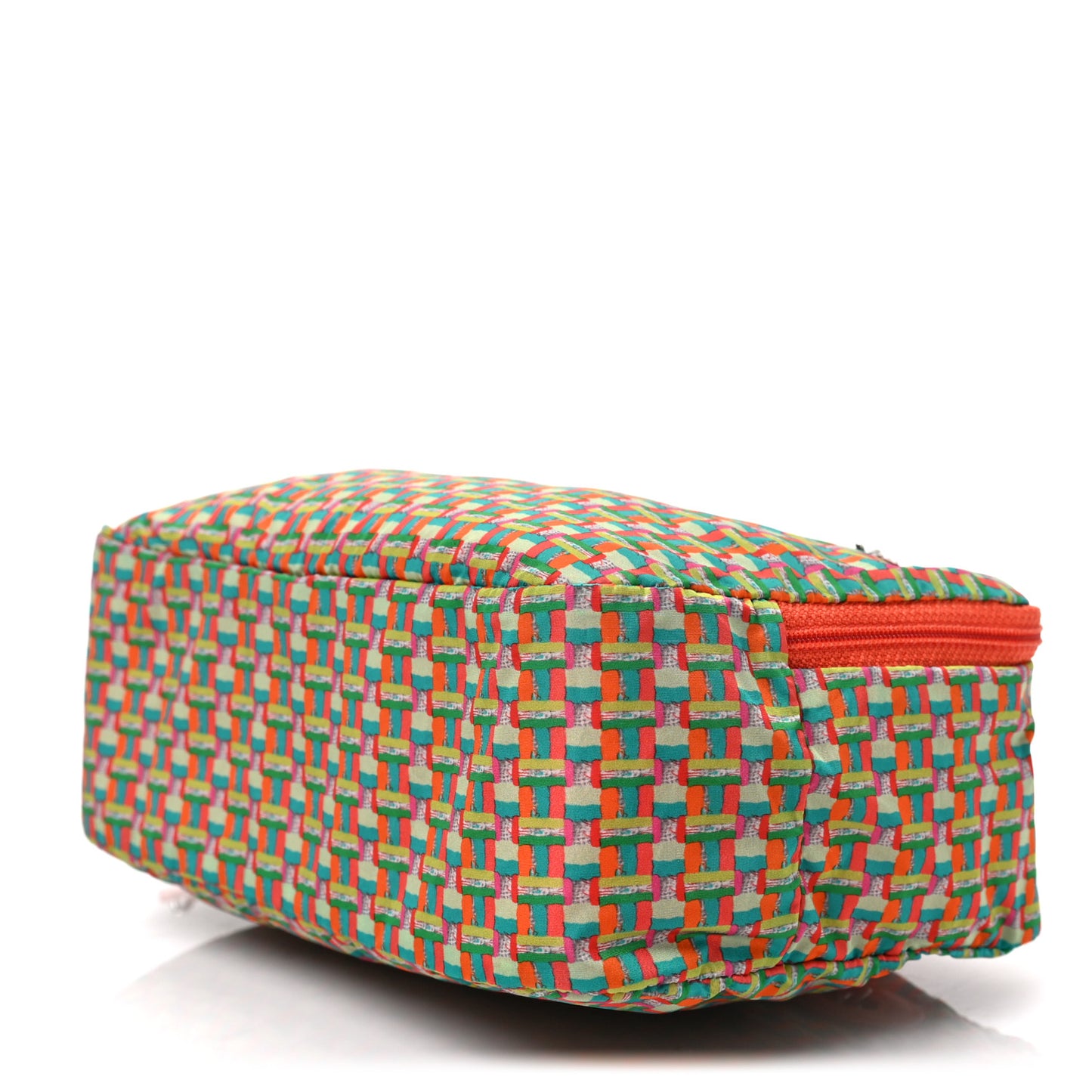 Rubber Quilted Lambskin Coco Rain Camera Bag Orange