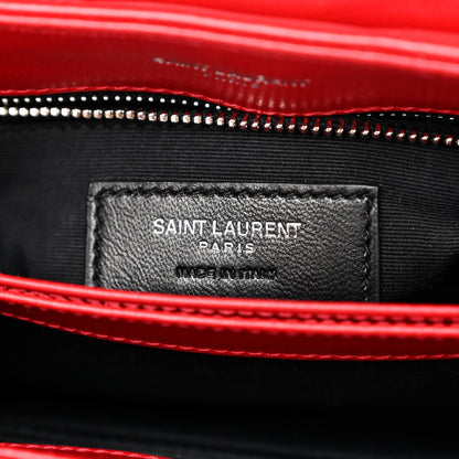 Saint Laurent Calfskin Y Quilted Monogram Toy Loulou Crossbody Bag Rouge Eros 8 of 12