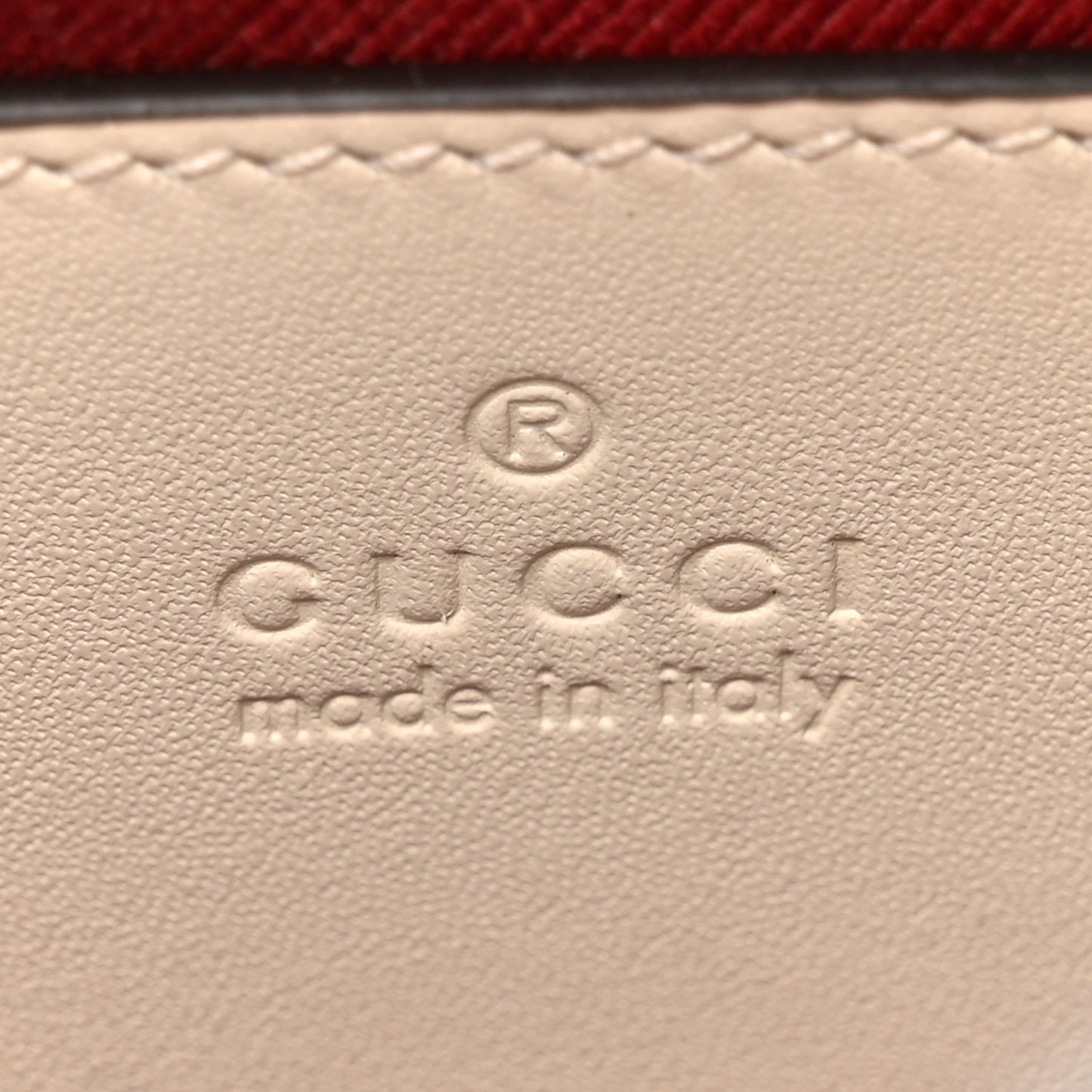 GG Supreme Monogram Textured Calfskin Small Emblem Shoulder Bag Beige Mystic White