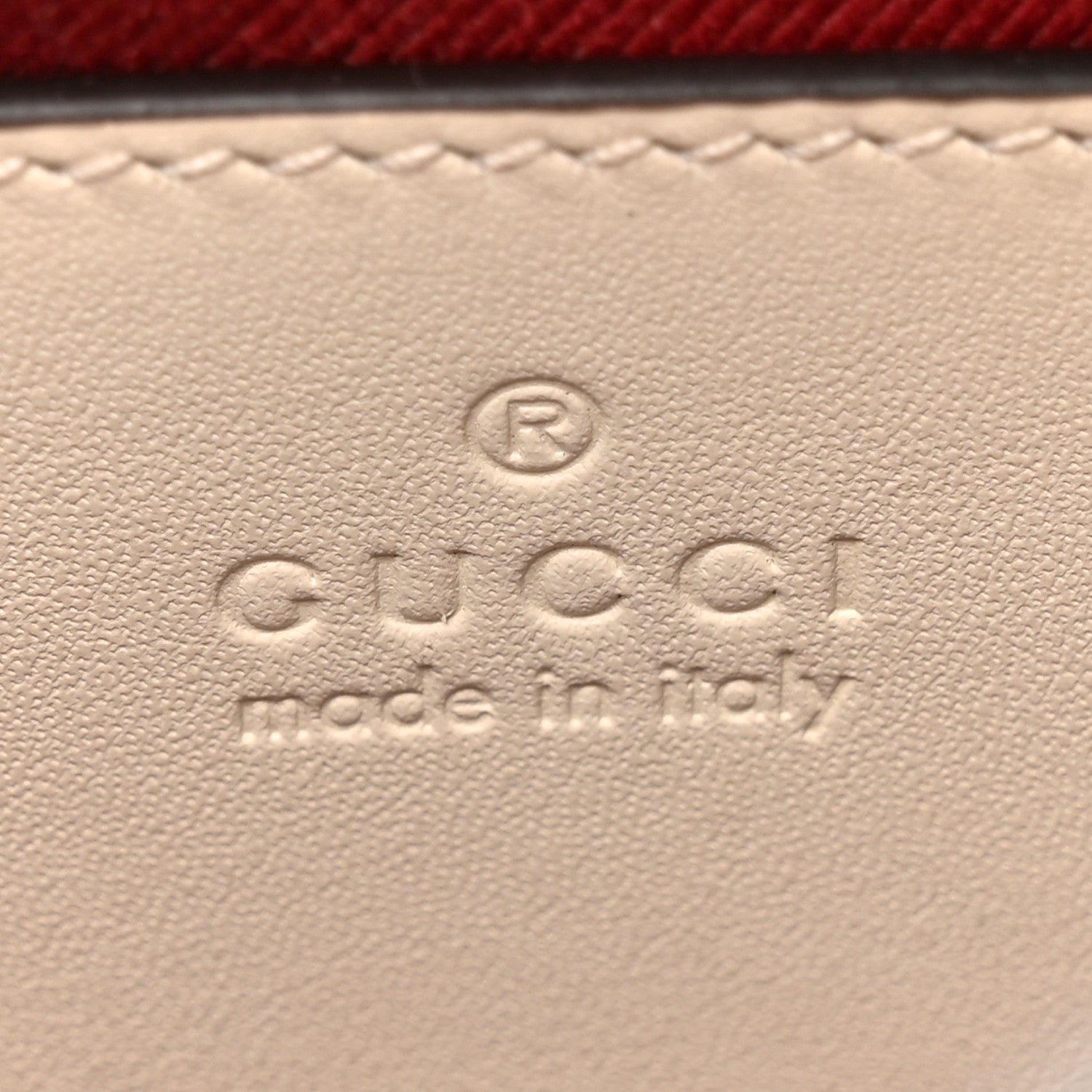 Gucci GG Supreme Monogram Textured Calfskin Small Emblem Shoulder Bag Beige Mystic White 6 of 10