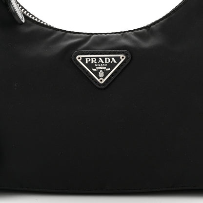 Prada Tessuto Nylon Saffiano Mini Re-Edition 2005 Bag Black 9 of 13