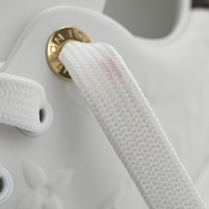 Louis Vuitton Lambskin Embossed Monogram Time Out Sneakers 39 White 12 of 13