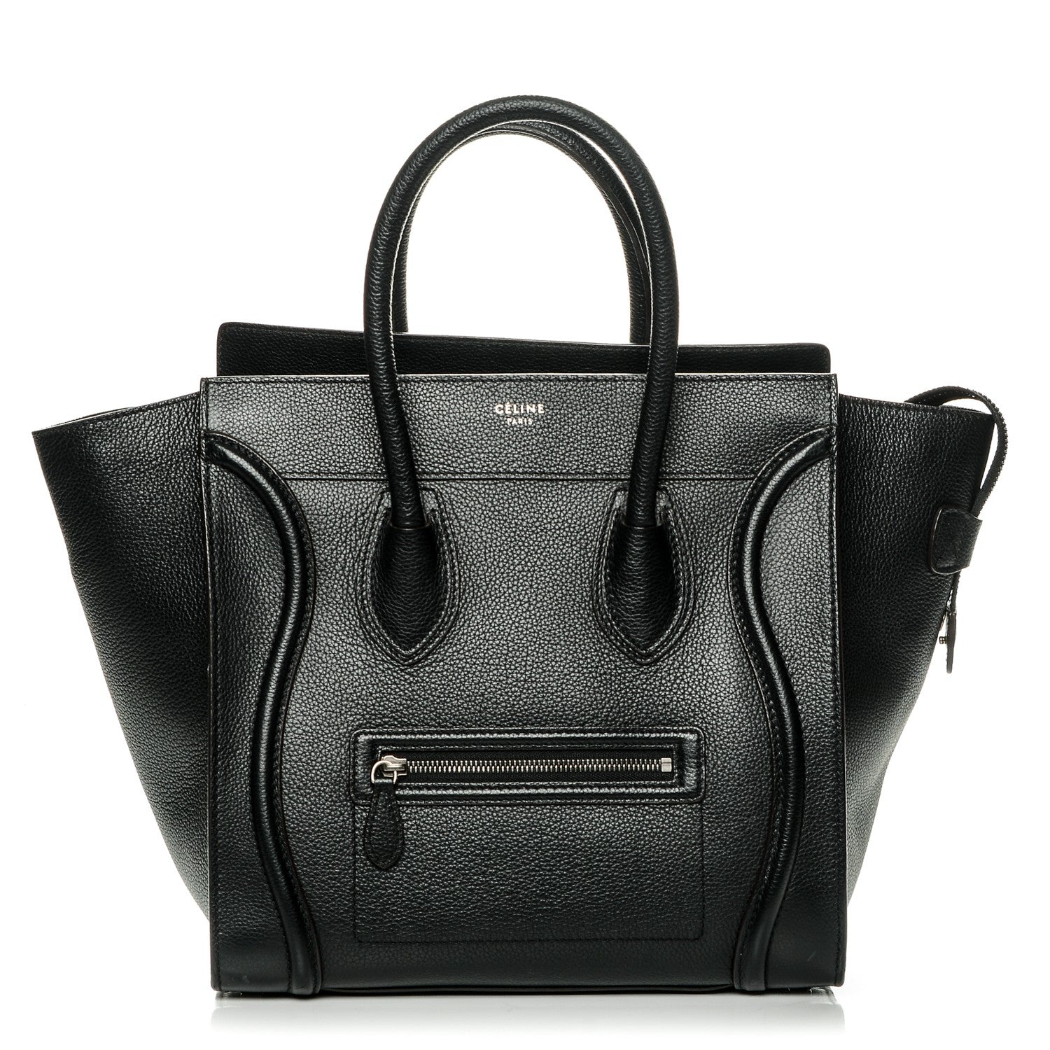 Celine Drummed Calfskin Mini Luggage Black 1 of 6