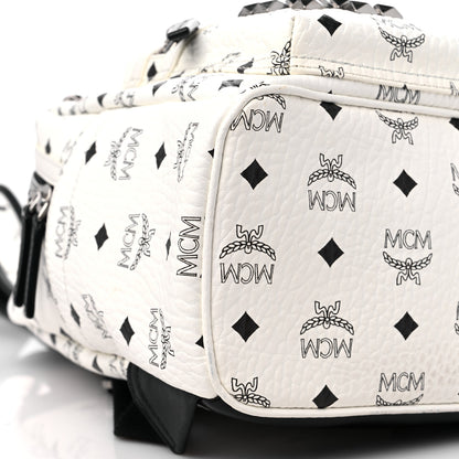 MCM Visetos Studded Small Stark M Backpack White 7 of 9